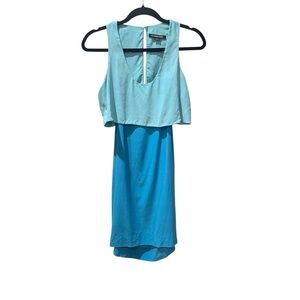 Alexander Wang Backless Silk Y2K Blue Dress‎ Size 8